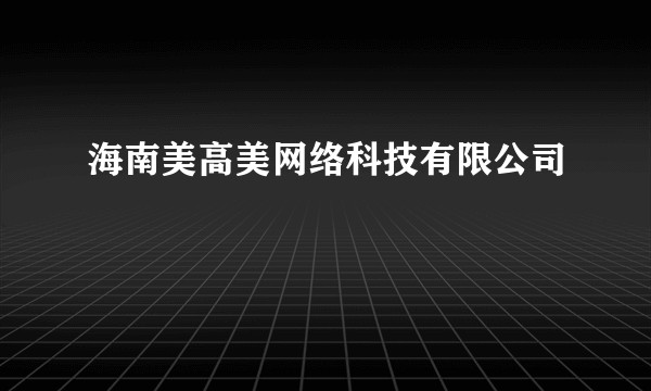 海南美高美网络科技有限公司