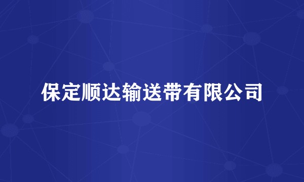 保定顺达输送带有限公司