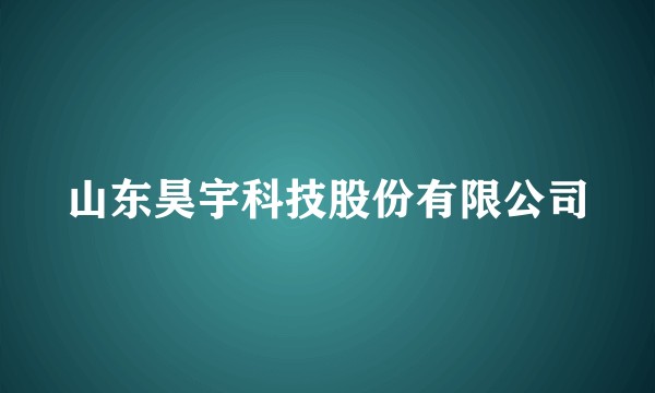 山东昊宇科技股份有限公司