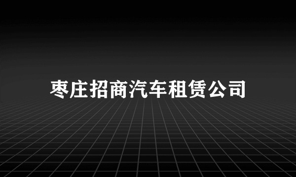 枣庄招商汽车租赁公司