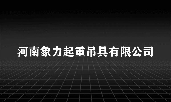 河南象力起重吊具有限公司