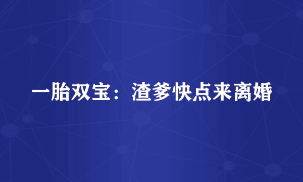 一胎双宝:渣爹快点来离婚