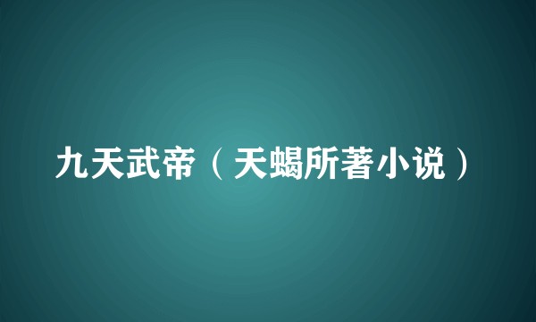 九天武帝（天蝎所著小说）