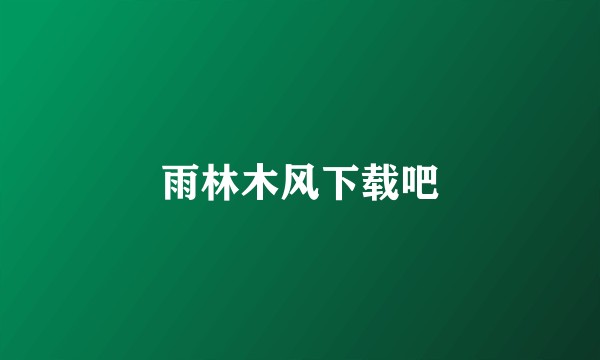 雨林木风下载吧