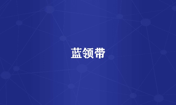 蓝领带