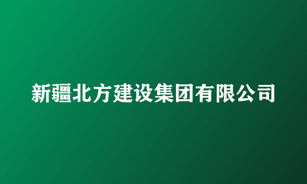 新疆北方建设集团有限公司