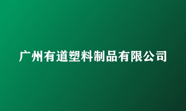 广州有道塑料制品有限公司