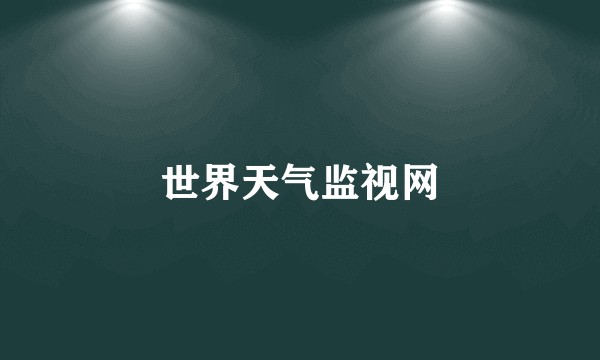 世界天气监视网