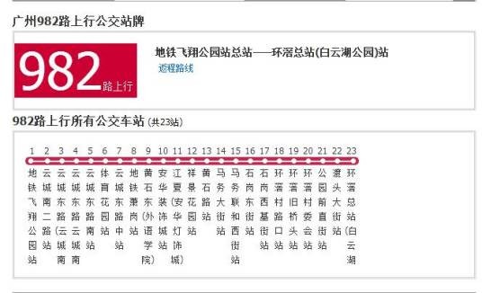 广州公交982路