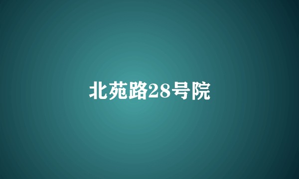 北苑路28号院