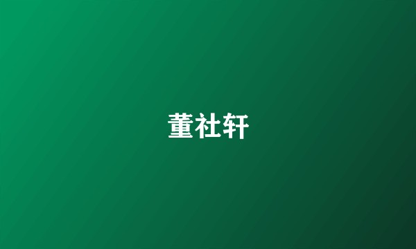 董社轩