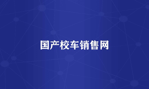 国产校车销售网