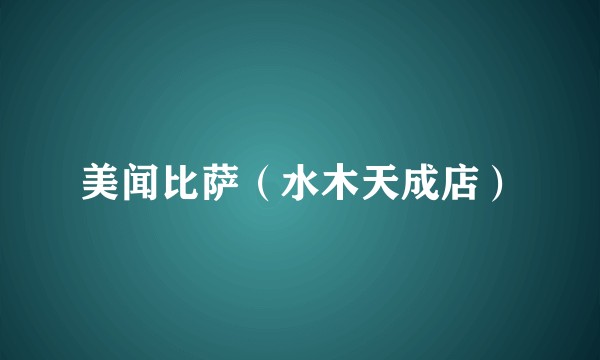 美闻比萨（水木天成店）