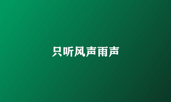 只听风声雨声