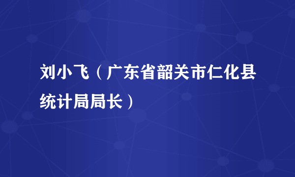 刘小飞（广东省韶关市仁化县统计局局长）