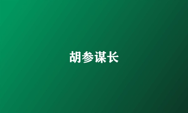 胡参谋长