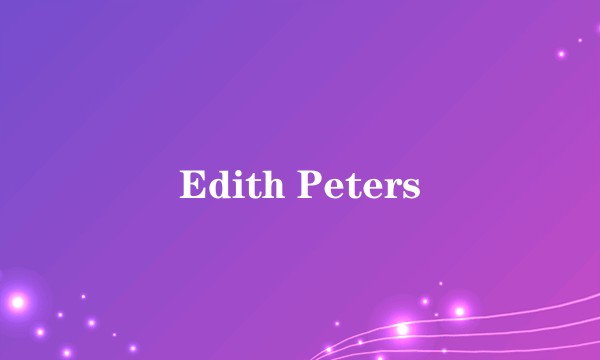 Edith Peters