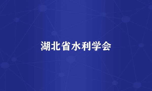 湖北省水利学会