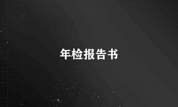 年检报告书