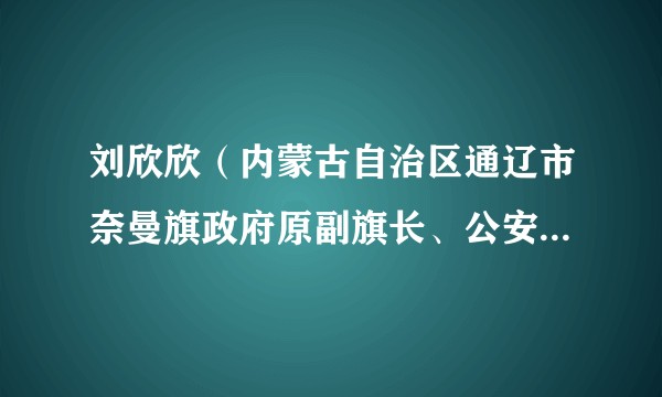 刘欣欣（内蒙古自治区通辽市奈曼旗政府原副旗长、公安局塬局长）