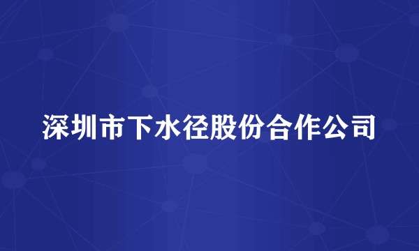 深圳市下水径股份合作公司
