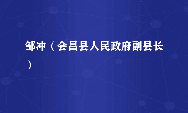 邹冲(会昌县人民政府副县长)