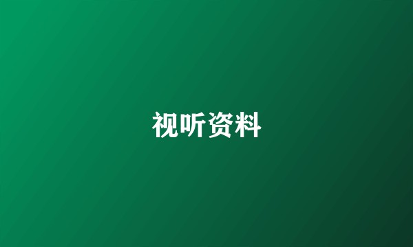 视听资料