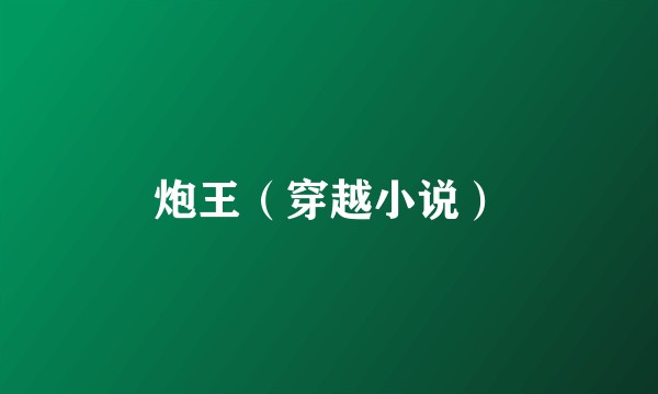 炮王（穿越小说）
