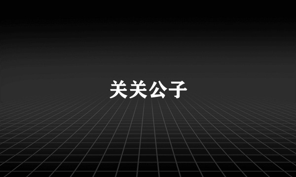 关关公子