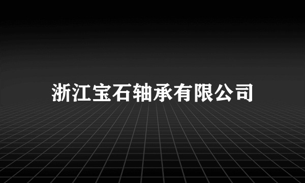 浙江宝石轴承有限公司