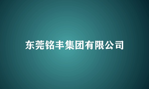 东莞铭丰集团有限公司