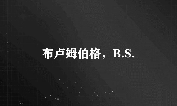 布卢姆伯格，B.S.