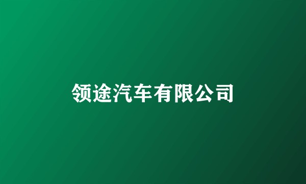 领途汽车有限公司