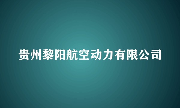 贵州黎阳航空动力有限公司