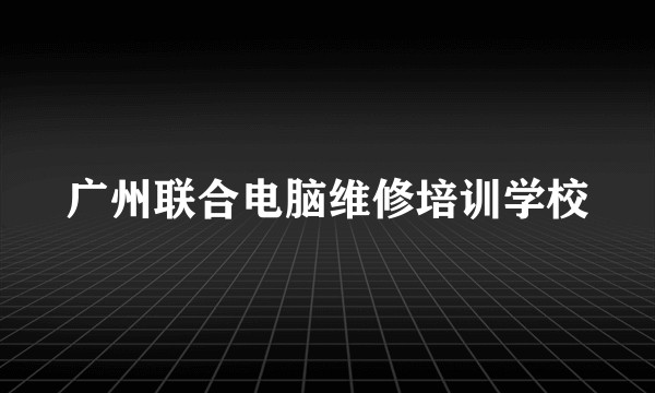 广州联合电脑维修培训学校