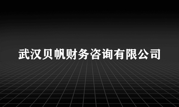 武汉贝帆财务咨询有限公司