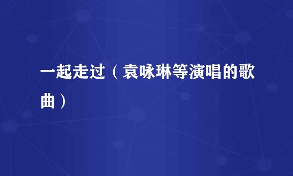 一起走过（袁咏琳等演唱的歌曲）