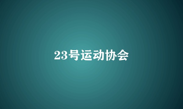 23号运动协会