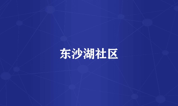东沙湖社区