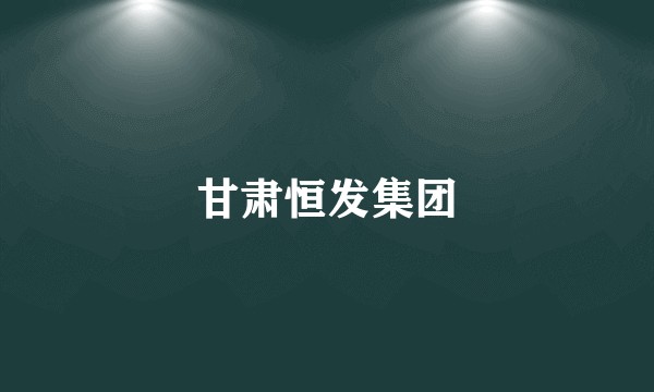 甘肃恒发集团