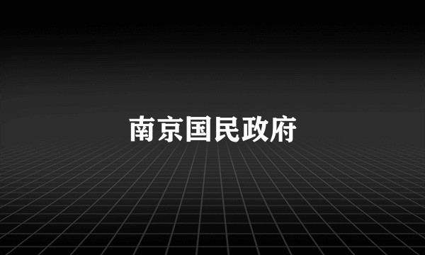 南京国民政府