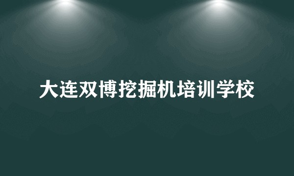 大连双博挖掘机培训学校