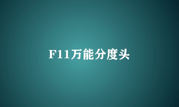 F11万能分度头