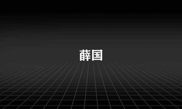 薛国