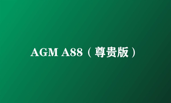 AGM A88（尊贵版）