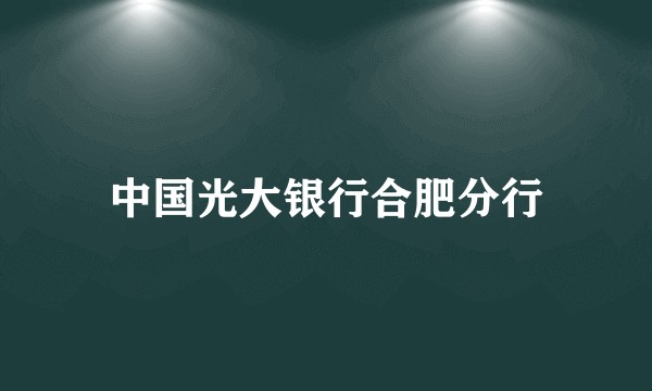 中国光大银行合肥分行