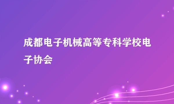 成都电子机械高等专科学校电子协会