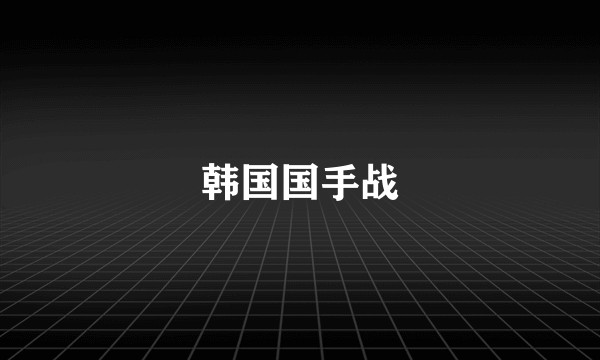 韩国国手战