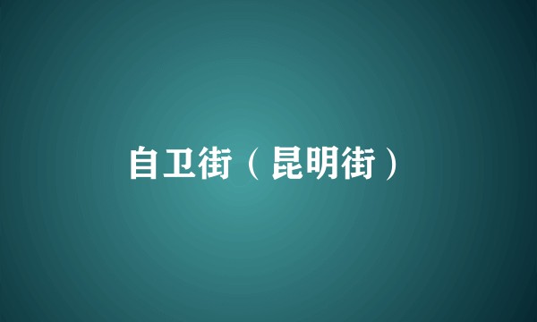 自卫街(昆明街)
