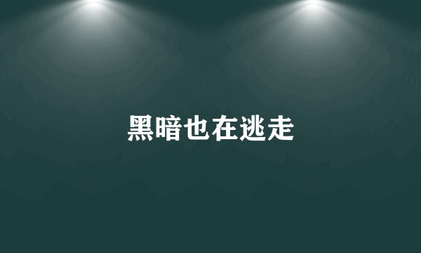 黑暗也在逃走